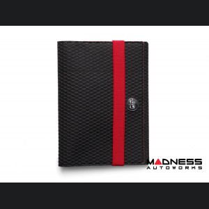 Document Holder - Alfa Romeo Logo - Black w/ Red Band